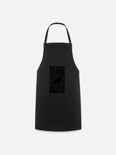 Brieftaubenzüchter T-Shirt Taube Geschenk - Kochschürze - Schwarz