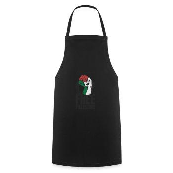 Free Palestine Movement - Kochschürze - Schwarz - Vorne - AI Model Male 185 dark (185cm)