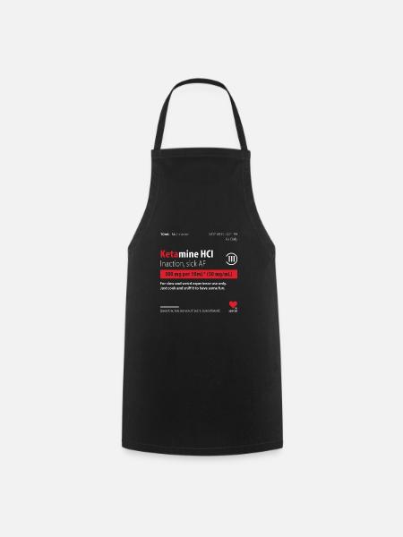 Ketamin Tshirt Droge - Kochschürze - Schwarz