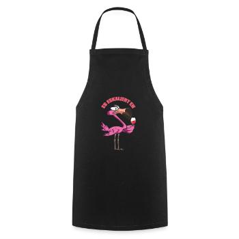 Flamingo Party Es Eskaliert Eh - Kochschürze - Schwarz - Vorne - AI Model Male 185 dark (185cm)