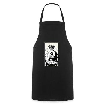 Der Tod Tarot Kartenleserin - Kochschürze - Schwarz - Vorne - AI Model Male 185 dark (185cm)