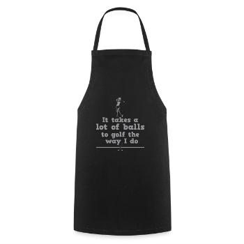 Golf golf father golf player - Cooking Apron - black - Front - AI Model Male 185 dark (185cm)