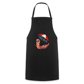 Worm Earthworm Umbrella Garden Umbrella Weather - Cooking Apron - black - Front - AI Model Male 185 dark (185cm)