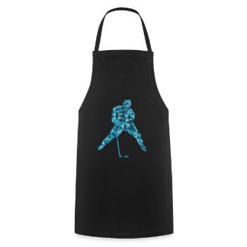 Eishockey Eis Hockey Wintersport Winter Geschenk - Kochschürze - Schwarz - Vorne - AI Model Male 185 dark (185cm)