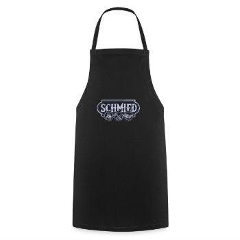 Blacksmith iron forging wrought iron gift - Cooking Apron - black - Front - AI Model Male 185 dark (185cm)