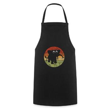 Eléphant éléphant pour enfants - Tablier de cuisine - noir - Devant - AI Model Male 185 dark (185cm)