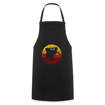 Eléphant éléphant pour enfants - Tablier de cuisine - noir - Devant - AI Model Male 185 dark (185cm)