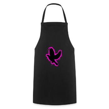 Silhouette silhouette pink and black outline - Cooking Apron - black - Front - AI Model Male 185 dark (185cm)