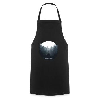 La lecture est ma thérapie – Livres et relaxation - Tablier de cuisine - noir - Devant - AI Model Male 185 dark (185cm)
