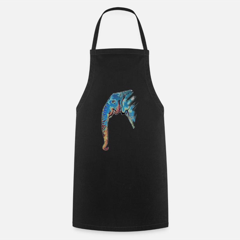 Éléphant Design - Tablier de cuisine - noir