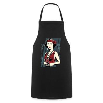 Flappers Girls AURORE - Cooking Apron - black - Front - AI Model Male 185 dark (185cm)