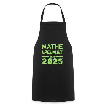 Mathespezialist 2025 - Kochschürze - Schwarz - Vorne - AI Model Male 185 dark (185cm)