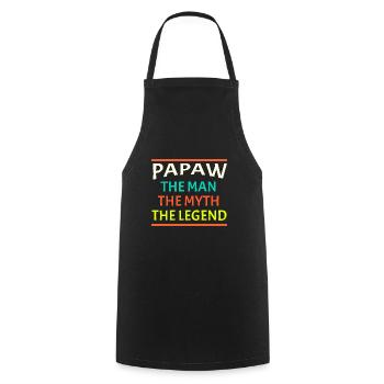 Papa Vater Opa Geschenkidee Papaw Spruch Retro - Kochschürze - Schwarz - Vorne - AI Model Male 185 dark (185cm)