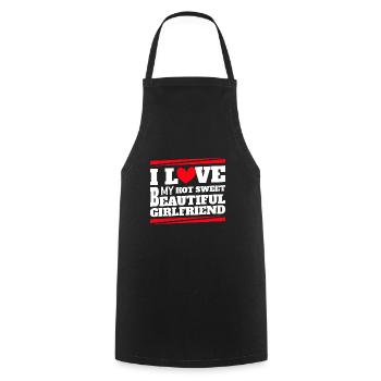 Paare Liebe Herz Freund Geschenkidee Beziehung - Kochschürze - Schwarz - Vorne - AI Model Male 185 dark (185cm)