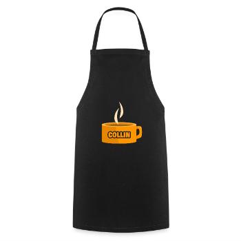 Cadeau pour Collin - Tablier de cuisine - noir - Devant - AI Model Male 185 dark (185cm)