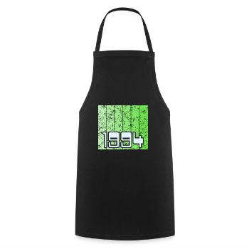 Year 1994 - Cooking Apron - black - Front - AI Model Male 185 dark (185cm)
