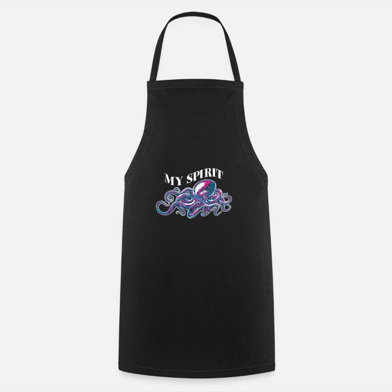 Pieuvres kalmar des octopodes des eaux profondes - Tablier de cuisine - noir