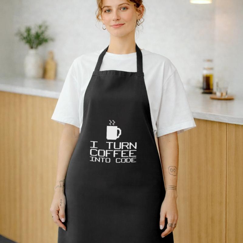 Je transforme le café en code Tablier de cuisine