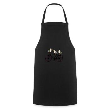 Beer Hamburg Seagulls Bicycle Celebration Drink Cheers - Cooking Apron - black - Front - AI Model Male 185 dark (185cm)