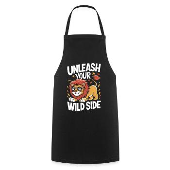 Lion Lion Animal Africa - Cooking Apron - black - Front - AI Model Male 185 dark (185cm)