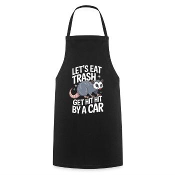 Opossum Possum Animal - Cooking Apron - black - Front - AI Model Male 185 dark (185cm)