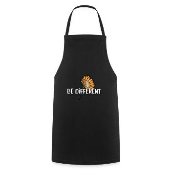 BE DIFFERENT Sunflower Self Love Positivity - Cooking Apron - black - Front - AI Model Male 185 dark (185cm)
