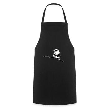 Greenfinch black white - Cooking Apron - black - Front - AI Model Male 185 dark (185cm)