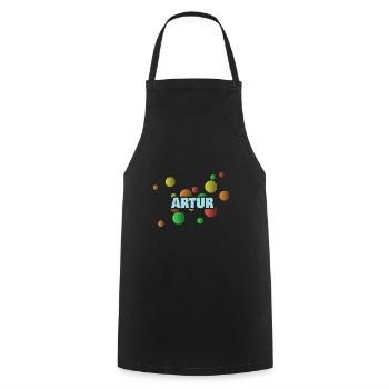 Birthday Artur - Cooking Apron - black - Front - AI Model Male 185 dark (185cm)