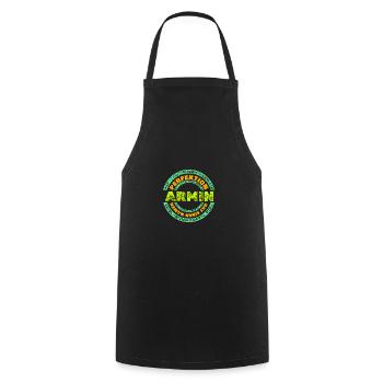 Geschenk für Armin - Kochschürze - Schwarz - Vorne - AI Model Male 185 dark (185cm)