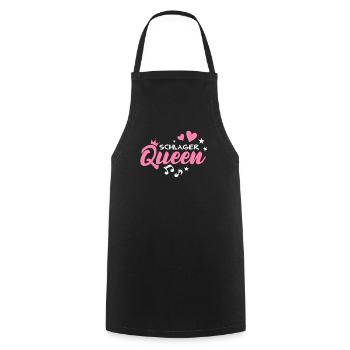 Schlager Queen Party Musik - Kochschürze - Schwarz - Vorne - AI Model Male 185 dark (185cm)