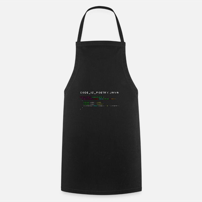 Code is poetry.java - Cooking Apron - black