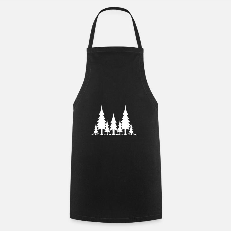 Contour de la forêt - Tablier de cuisine - noir