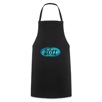 2011 - Cooking Apron - black - Front - AI Model Male 185 dark (185cm)