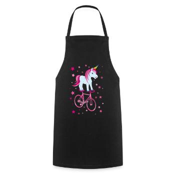 Cyclisme artistique, cyclisme artistique, cyclisme en salle, licorne - Tablier de cuisine - noir - Devant - AI Model Male 185 dark (185cm)