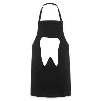 Dent Dents, Dents, Dentiste - Tablier de cuisine - noir - Devant - AI Model Male 185 dark (185cm)