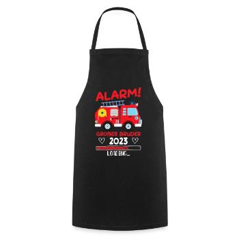 Großer Bruder 2023 Feuerwehr Alarm - Kochschürze - Schwarz - Vorne - AI Model Male 185 dark (185cm)