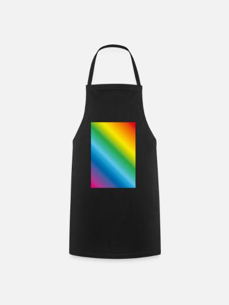 Rainbow Flow - Cooking Apron - black