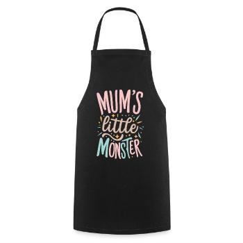 Mum's Little Monster - Cooking Apron - black - Front - AI Model Male 185 dark (185cm)