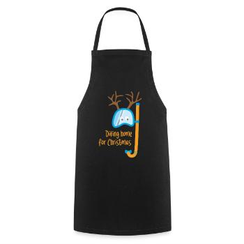 Deer Cool Funny Sayings Christmas Christmas - Cooking Apron - black - Front - AI Model Male 185 dark (185cm)