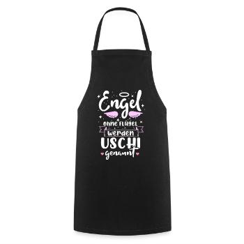 Engel Ohne Flügel Werden Uschi Genannt - Kochschürze - Schwarz - Vorne - AI Model Male 185 dark (185cm)