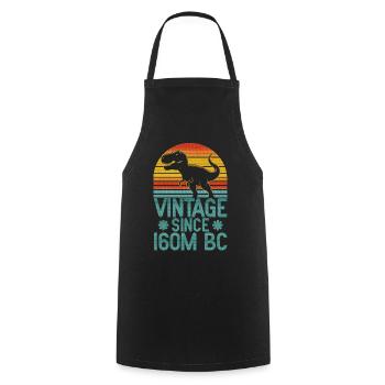Vintage Dino T-Rex Retro Dinosaur Art from 160M BC - Cooking Apron - black - Front - AI Model Male 185 dark (185cm)
