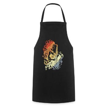 Vintage Saxophone Player - Cooking Apron - black - Front - AI Model Male 185 dark (185cm)