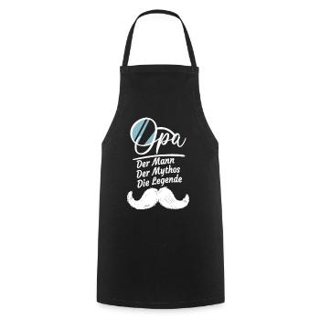 Opa Geschenke Lustig Großvater Geschenkidee Spruch - Kochschürze - Schwarz - Vorne - AI Model Male 185 dark (185cm)