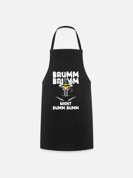 Bee Motorcycle Buzz Buzz Not Buzz Buzz White - Cooking Apron - black