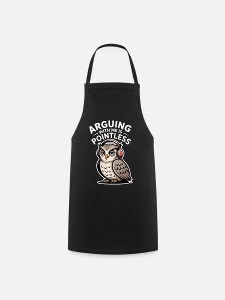 Discuter avec moi est inutile - Tablier de cuisine - noir