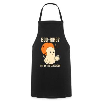 Funny Teacher Skeleton Halloween Classroom - Cooking Apron - black - Front - AI Model Male 185 dark (185cm)