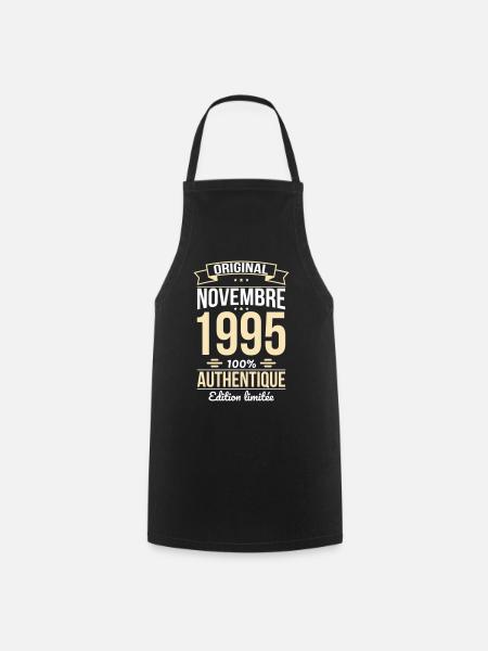 Anniversaire 30 ans - Original - Novembre 1995 - Tablier de cuisine - noir