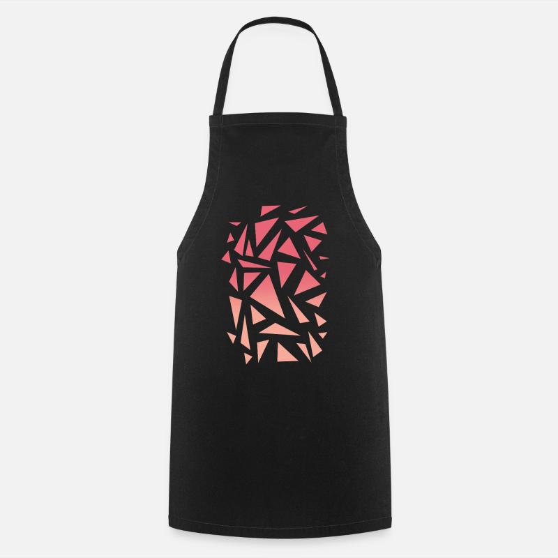 Motif triangulaire - Dégradé rose - Tablier de cuisine - noir