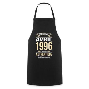 30th Anniversary - Original - April 1996 - Cooking Apron - black - Front - AI Model Male 185 dark (185cm)