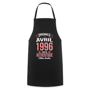 30th Anniversary - Original - April 1996 - Cooking Apron - black - Front - AI Model Male 185 dark (185cm)